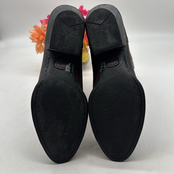 Ariat Brown Tan Leather Cowboy Boots Size 8.5 COW8178 - Picture 5 of 6